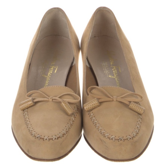 Salvatore Ferragamo Tan Suede Loafers - Picture 3 of 5
